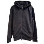 未使用品 モンクレール MONCLER タグ付き フーディー ダブルジップアップ ハイネック パーカー L 黒 ブラック