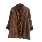 SUNROSE меховое пальто шелк мех кролика M чай Brown #GY99 женский 