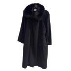 LABELDA コート ブルーフォックスファー ロング アンゴラ 11 黒 ブラック ■GY99 レディース