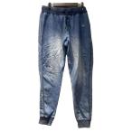 unopyuunoug.-retore relax 1PIU1UGUALE3 RELAX брюки-джоггеры Denim тренировочный woshu обработка M