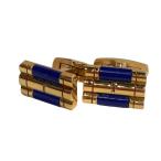  Yves Saint-Laurent YVES SAINT LAURENT запонки синий голубой Gold цвет #GY99 мужской 