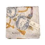  не использовался товар Burberry zBurberrys с биркой носовой платок шелк темно-синий белый #GY06 женский 