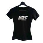  Nike NIKE PRO короткий рукав футболка спорт одежда M чёрный черный #IBO101 женский 