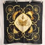  Hermes HERMES Calle 90 шарф SPRINGS springs s лошадь машина рисунок чёрный черный #BM женский 
