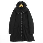 モンクレール MONCLER サイサック SAISSAC ダウンコート ジャケット ミドル フード 黒 ブラック 0 レディース