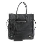 バレンシアガ BALENCIAGA ザ ペーパー A5 ジップアラウンド トートバッグ ミラー付 レザー 255412 ブラック ☆AA★ レディース