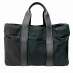 エルメス HERMES トートバッグ ハンドバック アカプルコMM トワルシェブロン ナイロン レザー 黒 ブラック ??AA★ レディース