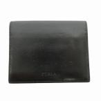  Furla FURLA футляр для карточек футляр для визитных карточек чехол для проездного билета Logo кожа чёрный черный /FF 1107 #WY мужской 