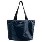 プラダ PRADA トートバッグ ハンドバッグ 肩掛け ナイロン 三角プレート 紺 ネイビー ☆AA★ メンズ レディース