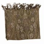 イヴサンローラン YVES SAINT LAURENT 美品 マフラー ストール フリンジ 総柄 ベージュ ■GY99 レディース