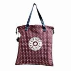 キプリング KIPLING 美品 トートバッグ ロゴ 総柄 ピンク 紺 ネイビー ■WY レディース