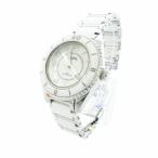 フォリフォリ Folli Follie 腕時計 ウォッチ セラミック文字盤 クオーツ カレンダー 白 ホワイト シルバーカラー /GV ■GY99 レディース