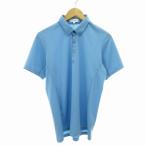  Calvin Klein Golf Calvin Klein golf прекрасный товар рубашка-поло одежда Logo принт короткий рукав L бледно-голубой голубой /JS #GY09 мужской 