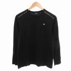  Burberry London BURBERRY LONDON футболка cut and sewn длинный T шланг Logo вышивка noba проверка переключатель длинный рукав 160A чёрный 