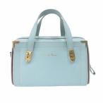 サマンサタバサ Samantha Thavasa 2WAY ハンドバッグ ショルダーバッグ ロゴ ゴールド金具 青 ブルー系 レディース