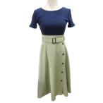  Natural Beauty Basic NATURAL BEAUTY BASICdo King One-piece ребра вязаный переключатель стрейч flair короткий рукав длинный S