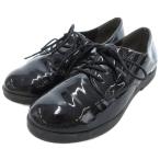 no-voNUOVO PLAIN OXFORD простой оскфорд платье обувь эмаль S черный NC30130 /UO #YHS2 женский 