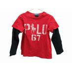  Polo bai Ralph Lauren Polo by Ralph Lauren футболка с длинным рукавом хлопок Layered способ красный 5 размер Kids 