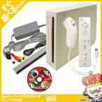 【ポイント5倍】Wii ウィー 本体 すぐ遊べるセット ソフト付（マリオブラザーズ） シロ リモコン ヌンチャク 純正 中古