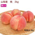 山梨県産 桃 2kg前後 完全無農薬 送料込 自宅用 ギフト