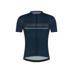 ( ликвидация запасов распродажа )( почтовая доставка соответствует товар )SHIMANO Shimano Logo Short рукав джерси темно-синий мужской (8717009527835)