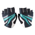 (即納)(メール便対応商品)BIANCHI ビアンキ SUMMER GLOVE BASIC サマー グローブ ベーシック ブラック×チェレステ 指切りグローブ アパレル