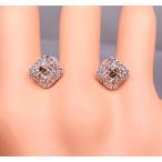 ☆ダイヤモンド ピアス☆K18WG 2.2g ダイヤモンド 0.46ct ve2129shy