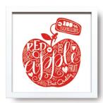 カフェ インテリア SIGN FRAME サインフレーム Red Apple 美工社 22×22×2cm 額装品