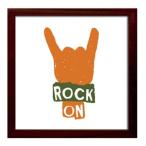 SIGN FRAME カフェ インテリア サインフレーム Rock On 美工社 22×22×2cm 額装品