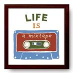 カフェ インテリア SIGN FRAME Life is Music サインフレーム 美工社 22×22×2cm 額装品