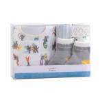 товары для малышей носки подарок BOX нагрудник & Mini носовой платок & baby носки комплект алфавит Leo Leo ni. покупка 