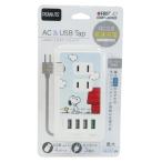 USBポート付き ACタップ 電源タップ スヌーピー ドッグハウスB グルマンディーズ ピーナッツ