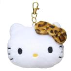  чехол для проездного билета катушка имеется лицо чехол для пропуска Hello Kitty Sanrio леопардовая расцветка серии Brown Kei Company мягкая игрушка чехол для пропуска IC карта ke-. покупка 