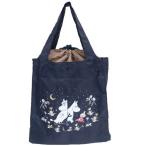 エコバッグ 底板付き ショッピングバッグ つきあかり ムーミン 北欧 カミオジャパン 折りたたみ コンパクト 軽量 お買い物かばん キャラクター