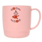 カップ 樹脂製スタッキングランチコップ マグカップ ムーミン リトルミイとお花 北欧 カミオジャパン 電子レンジ対応 割れにくい食器 キャラクター