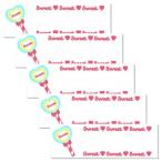 名前ラベル ネームラベルSS 5枚セット お気に入りシリーズ ロリポップ 新入学 清原 アイロン接着 入園 幼稚園 小学生 キッズ 子ども