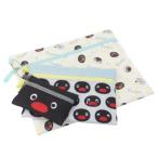 Yahoo! Yahoo!ショッピング(ヤフー ショッピング)平ポーチ 大中小 3点セット 3連フラットポーチ フェイス ピングー Pingu マリモクラフト トラベルポーチ 小物入れ キャラクター
