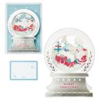 クリスマスカード 飾って楽しめるカード 立体カード SDサンタとそり3 日本ホールマーク Xmas