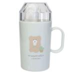 歯磨きセット はみがきセット モコモカ ミルクティー クーリア コップ付き歯ブラシセット デンタルセット