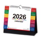 2026Calendar 卓上カレンダー2026年 卓上カレンダー カラーインデックス 大 スケジュール 新日本カレンダー 実用 書き込み シンプル