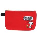 Yahoo! Yahoo!ショッピング(ヤフー ショッピング)コスメポーチ カラー フラット ポーチ レッド スヌーピー ピーナッツ ツジセル