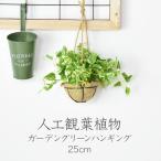 人工植物 観葉植物 光触媒 造花 植物 フェイクグリーン 鉢付き リビング 消臭 殺菌 防臭 ガーデングリーン ハングキング 25cm 北欧