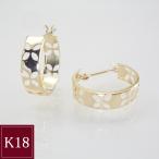 ピアス k18 K18 18金 アクセサリー ジュエリー リーフ 花 フラワー 地金 2営業日前後の発送予定