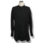 シャツ flat sholder shirts cottomsath with loose thread BLACK eofm イオフム