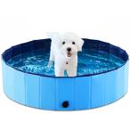 [直径160cm] VeroMan ペットプール ペット用バスグッズ 折り畳み 持ち運び便利 水抜き栓付き 夏 猫 犬 子供 水遊び 高さ30cm