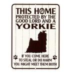  yoke автомобиль терьер смешанные товары PROTECTED BY THE GOOD LORD AND A YORKIEyo- ключ наш магазин S размер american жестяная пластина табличка 