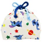 スティッチ ランチ巾着袋 両面プリント ディズニー ランチ お弁当 キャラクター ポップ お弁当 巾着 雑貨 グッズ