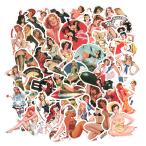 ショッピングぽっきり アメリカン ピンナップガール ステッカー ５０枚セット 003柄 シール 雑貨 オールド アメリカ ガール メール便送料無料