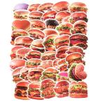 ショッピングぽっきり ハンバーガー ステッカー ５０枚セット コート紙製 シール アメリカ アメリカン 食品 食べ物 雑貨 メール便送料無料