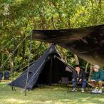 ワンポールテント 4人用 テント ピラミッド型 ディーオーディー DOD ワンポールテントRX（M）T3-948-BK ブラック 送料無料